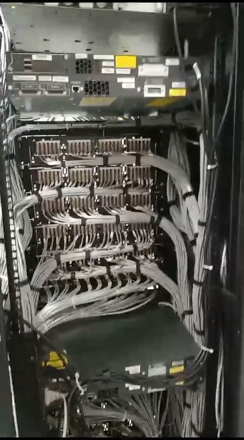 Data Center Server Rack Bottom View